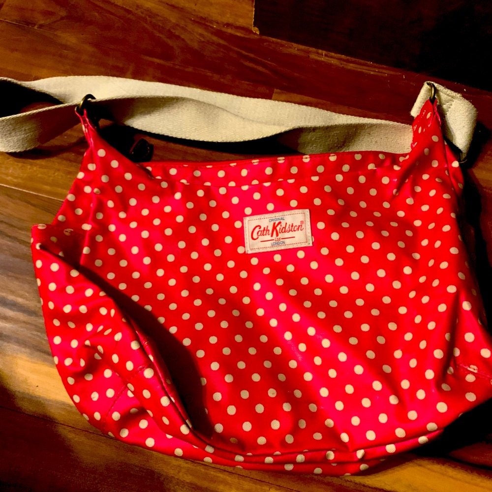 Cath Kidston red polka dot purse